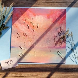 Cloud painting, pink original